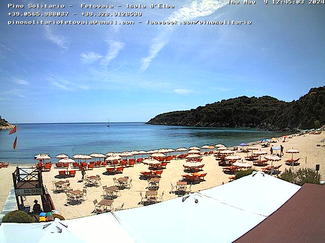 Elba Webcam: Strand van Fetovaia eiland Elba
